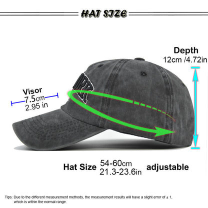 Vintage New York Est. 1625" Washed Cotton Baseball Cap - Adjustable & Unisex(Gray)"