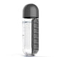Two 2-in-1 Water Bottle with 7-Day Pill Organizer - 600ml BPA-Free, Portable & Leakproof(black)
