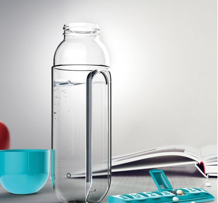Two 2-in-1 Water Bottle with 7-Day Pill Organizer - 600ml BPA-Free, Portable & Leakproof(Rose)