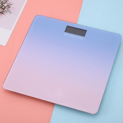 Smart USB Rechargeable Digital Bathroom Scale - Measures Body Weight & Temperature(Gradient purple)
