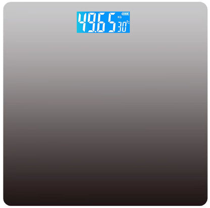 Smart USB Rechargeable Digital Bathroom Scale - Measures Body Weight & Temperature(Gradient black)