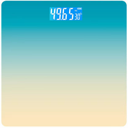 Smart USB Rechargeable Digital Bathroom Scale - Measures Body Weight & Temperature(Gradient green)