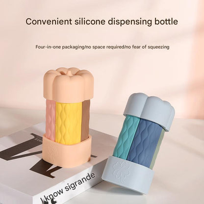 Brown suit Silicone Travel Bottles Set (4 Pack, 60ml) - Leakproof Refillable & Squeezable
