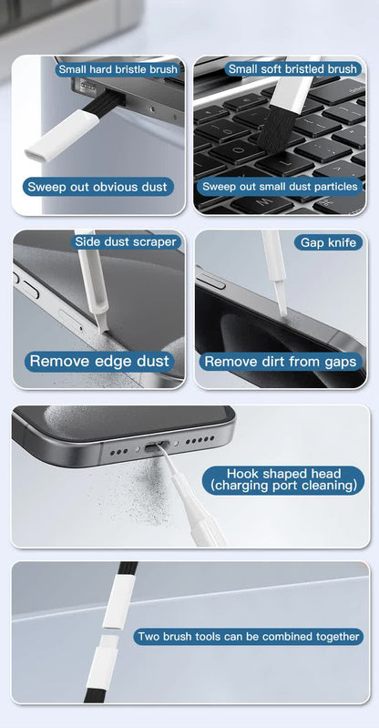 Black brown 22-in-1 Electronics Cleaning Kit - for Keyboards, Airpods, Laptops, Cell Phones, Cameras