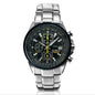 Black Dial Elegant Men's Quartz Chronograph Watch with 42mm Case and Perpetual Calendar