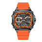 Orange Men's Dual Display Watch - Dual Time Digital Analog Waterproof Sports Watch
