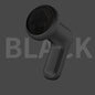 Black Handheld Electric Vibration Massager - 6 Speeds, 5 Heads for Full Body Relief