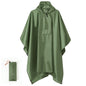 Green Portable Outdoor Camping Poncho - Can be used as Raincoat, Tarp, Ground Cover