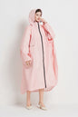 Light pink Stylish Waterproof Raincoat Poncho - Long, Packable for Outdoor Travel & Hiking
