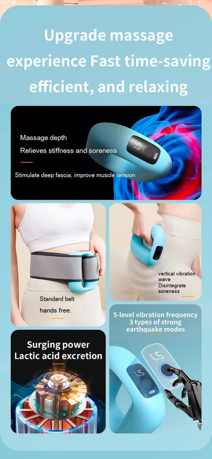 Portable Electric Muscle Relaxation Ring Massager - with Digital Display Purple