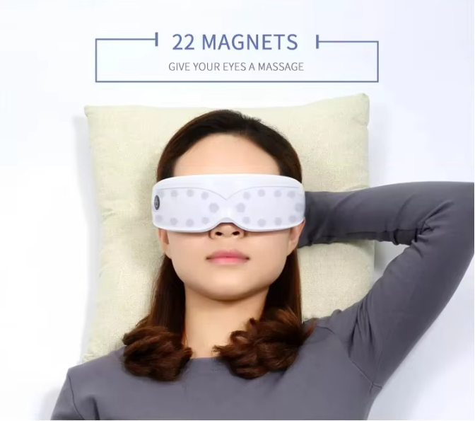 Black Touch-Control Rechargeable Heated  Eye Massager for Daily Use