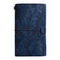 Dark blue 2-Pack Vintage Floral Embossed PU Leather Journals - 192 Pages Each