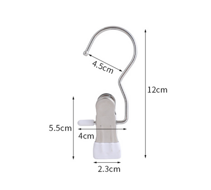 Black Stainless Steel Hanging Clips (35 PCS) - Strong Grip for Pants, Hats, Socks, Laundry