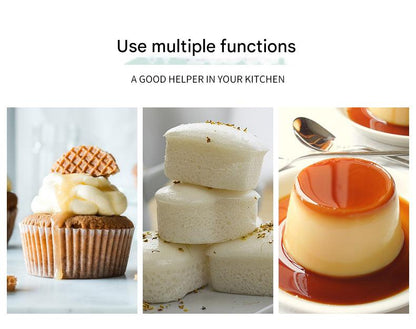 Style 4 Silicone Mini Cake Molds (30 Pack) -  For Cupcakes, Desserts (7.5x7.5x2.5cm)