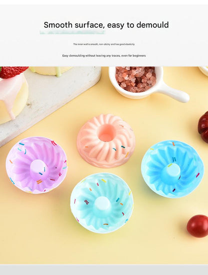 Style 8 Silicone Mini Cake Molds (30 Pack) -  For Cupcakes, Desserts (7x7x2.5cm)