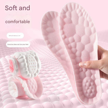 5 pcs Pink 4D Cloud Technology Shoe Inserts - High Rebound, Super Soft, Breathable, Athletic Support (size : 43-44/275mm)