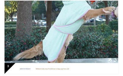 Purple Hooded Dog Bathrobe - Super Absorbent, Adjustable Fit, Cozy Pet Towel (Size : XL)