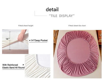 Khaki Plush Crystal Velvet Fitted Sheet - Ultra Soft, Warm & Thick for Winter (153x203+36cm)