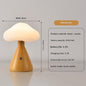 Woodgrain color Mushroom LED Table Lamp - Rechargeable, 3-Color Touch Dimmable, USB-C