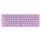 Purple Ultra-Slim Foldable Bluetooth Keyboard - Portable Wireless Rechargeable Travel Keyboard for iOS Android Windows Devices