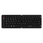 Black Ultra-Slim Foldable Bluetooth Keyboard - Portable Wireless Rechargeable Travel Keyboard for iOS Android Windows Devices