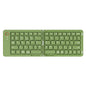 Green Ultra-Slim Foldable Bluetooth Keyboard - Portable Wireless Rechargeable Travel Keyboard for iOS Android Windows Devices