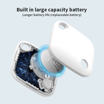 White Smart Item Locator Tag for Android - Google Find My Device Compatible, Anti-Lost Tracker