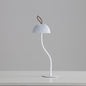 White Three-dimensional stripes Sleek Minimalist LED Mushroom Table Lamp - Rechargeable 3-Color Touch Control, Bar & Ambient Light
