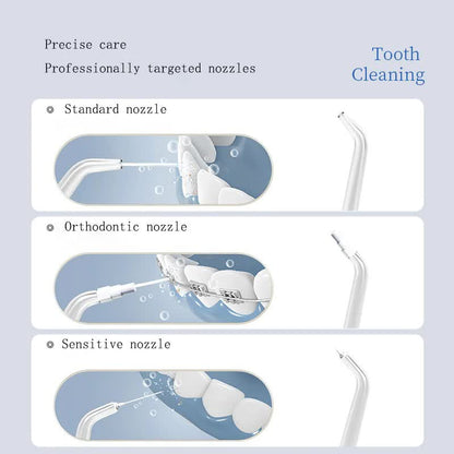 Blue Advanced Portable Water Flosser - USB Rechargeable Cordless Oral Irrigator, 3 Modes, IPX7 Waterproof for Travel & Home