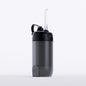 Black Compact Telescopic Water Flosser - USB Rechargeable Oral Irrigator, 3 Modes, 4 Nozzles for Travel & Home