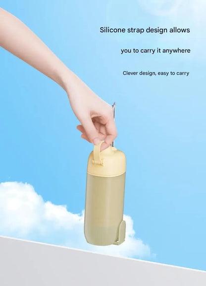 Yellow Compact Telescopic Water Flosser - USB Rechargeable Oral Irrigator, 3 Modes, 4 Nozzles for Travel & Home