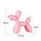 Light Pink Modern Resin Balloon Dog Sculpture - Playful Art Figurine with Golden Snout Accent