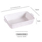 White Elegant Speckled Ceramic Rectangular Baking Dish - 800ML Oven & Microwave Safe Casserole Pan with Handles