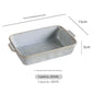 Green Elegant Speckled Ceramic Rectangular Baking Dish - 800ML Oven & Microwave Safe Casserole Pan with Handles