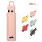 Pink 680ml Insulated Stainless Steel Water Bottle - Leakproof One-Click Lid Thermal Flask for Hot & Cold Drinks