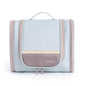 Light Blue Large Capacity Hanging Travel Toiletry Bag - Portable Waterproof Organizer for Cosmetics, Makeup & Toiletries with Multiple Compartments