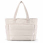 Beige Large Capacity Nylon Tote Bag for Women - Fashionable Travel Shoulder & Crossbody Handbag