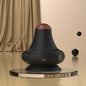 Black [Stone + Hot Compress] Silicone Fascial Massage Ball with Suction - Muscle Relaxation for Yoga and Therapy
