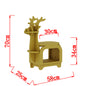 Yellow Small Creative Reindeer-Shaped Solid Wood Bookshelf for Kids