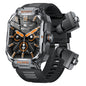 Black 2-in-1 Smartwatch with Earbuds and 2.01-Inch HD Screen for Sports