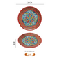Isidil 10-Inch Bohemian Ceramic Shallow Plate