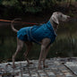 60# Blue Waterproof Reflective Dog Raincoat for Small to Large Dogs
