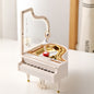 Classical Grand Piano Music Box with Dancing Ballerina(Dancing girl version - white)