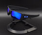 Sport Polarized Sunglasses with UV400 Protection - Multi-Layer Lens Technology(Black frame dark blue film)