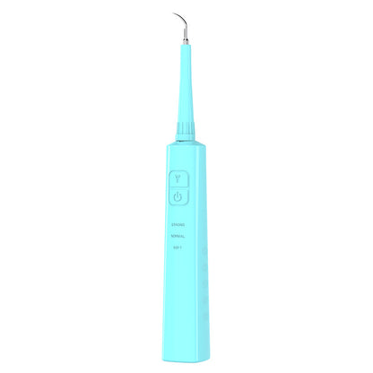 Ultrasonic Dental Scaler & Calculus Remover - 3 Modes, 2 Heads, LED Light(blue)