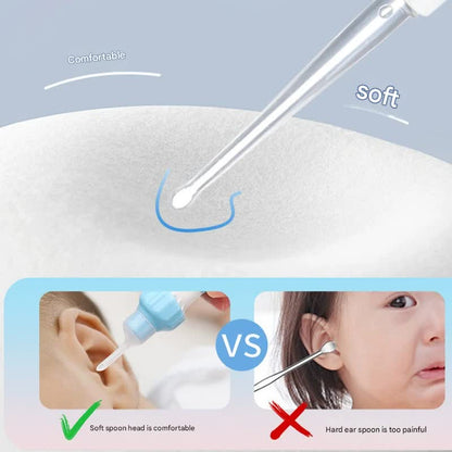 Electric Ear Wax Suction Cleaner - 3 Modes, LED Light, 5 Soft Tips(black)