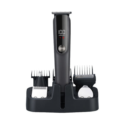 5-in-1 Professional Men's Grooming Kit - Cordless Hair Clipper, Beard Trimmer(Electroplating gun)