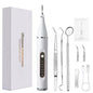 Professional Ultrasonic Dental Scaler & Calculus Remover Kit - 5 Modes, LED Light, IPX7 Waterproof(White + Dental 3-piece set)