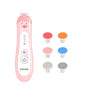 Baby & Adult Electric Nail Trimmer Kit - 6 Heads, 5 Speeds, 360deg Rotation, with Storage Case(pink)