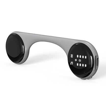 Under-Pillow Bone Conduction Sleep Speaker - Bluetooth 5.4, White Noise, TF Card, LED Display & Timer(Gray)